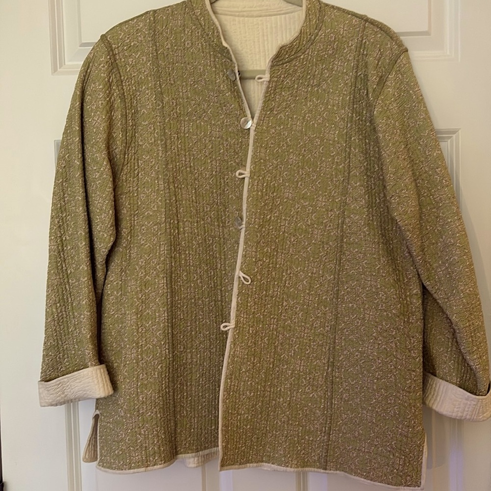 Reversible Quilted Floral Jacket Medium